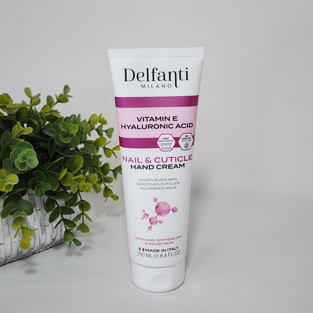 Delfanti Vitamin E Hyaluronic Acid Nail & Cuticle Hand Cream ~ Dry & Rough Skin
